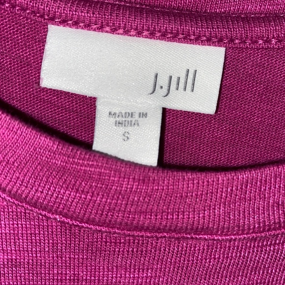 J. Jill Fuchsia Cotton/Modal Blend Sleeveless Dress with pockets - Picture 3 of 7
